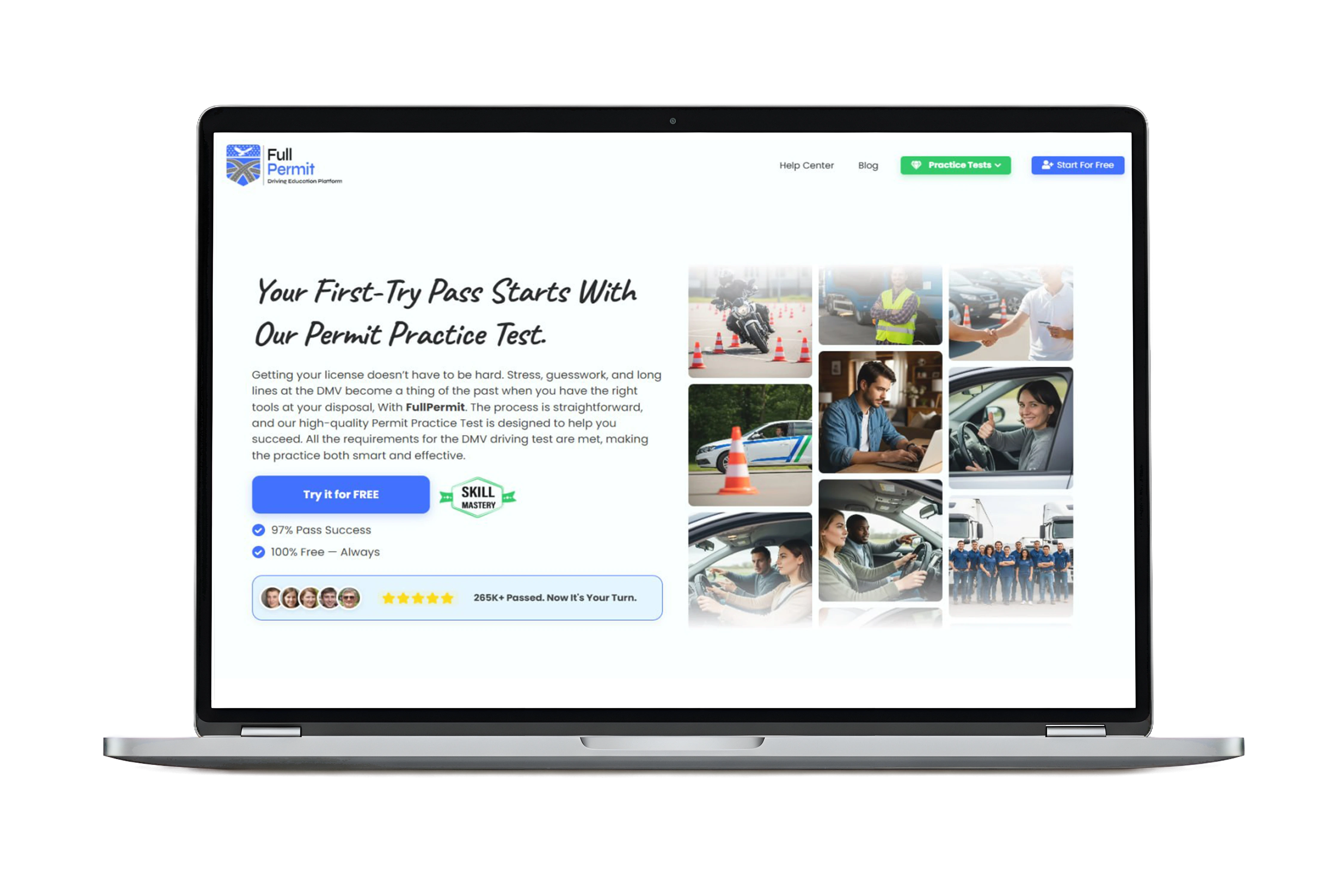 FullPermit free practice test platform